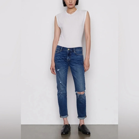 FRAME LE GARÇON EATON high-rise straight fit - Picture 1 of 8